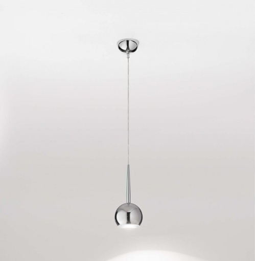 Immagine di Lampada Pendente Sfera Cromo Per Isola Cucina Bol Affralux