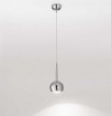 Immagine di Lampada A Sospensione Per Comodini Sfera Cromo Led 3w 3000k Bol Diodi Affralux