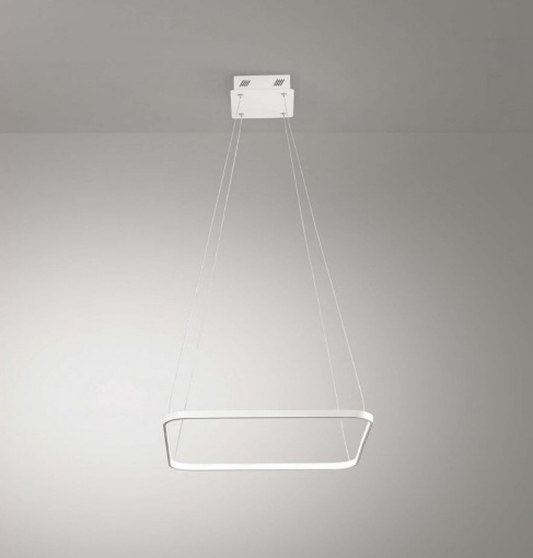 Immagine di Lampada A Sospensione Bianca Squadrata Led 28w 3000k Aluring Affralux
