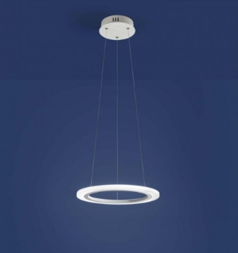 Immagine di Sospensione Anello Pendente Bianco Led 14w 3000k Acryled Ø42 cm Affralux