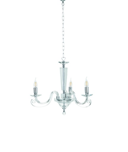 Immagine di Lampadario In Vetro Cherubini 3 Luci Classico Ondaluce Ciciriello