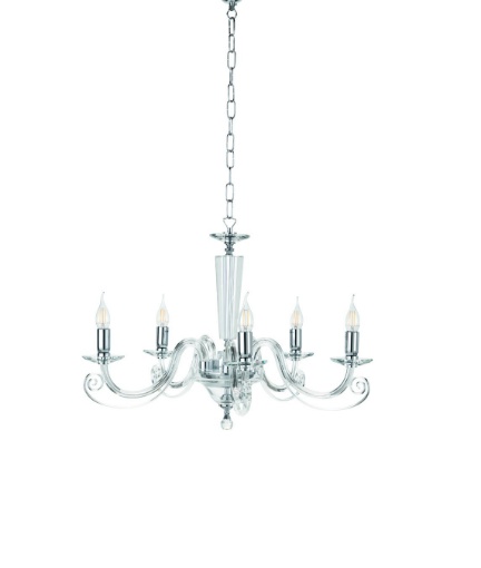 Immagine di Lampadario In Vetro Cherubini 5 Luci Ondaluce Ciciriello