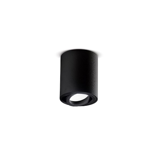 Immagine di Faretto Spot Soffitto Nero Orientabile Cilindro Notus GFA352 Gea Led