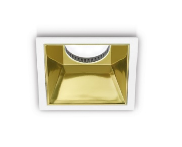 Immagine di Faretto Quadrato Incasso Fisso Oro 9x9 cm Ceres GFA623 Gea Led