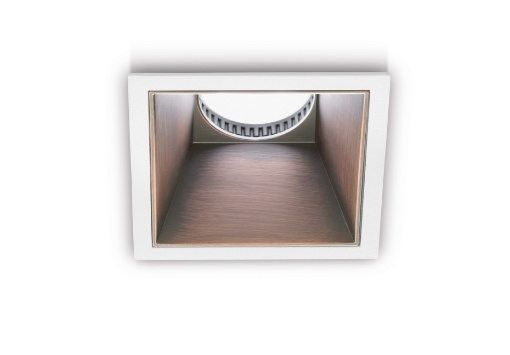 Immagine di Faretto Da Incasso Quadrato Interno Rame 9x9 cm Ceres GFA625 Gea Led