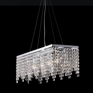 Immagine di Lampadario Cromo Salotto Strass Cristallo Penelope 4 Luci Bonetti