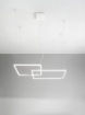 Immagine di Lampadario Per Ufficio Moderno Riquadri Led CCT Dimmerabile Cross Bianco Perenz
