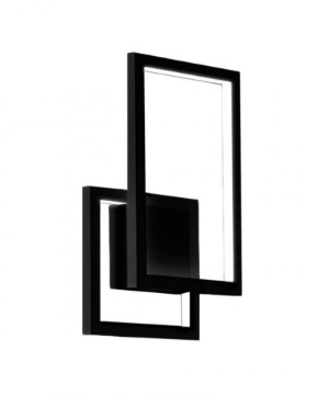 Immagine di Applique Rettangoli Led CCT Dimmerabile Cross Nero Perenz 6598 N CTD