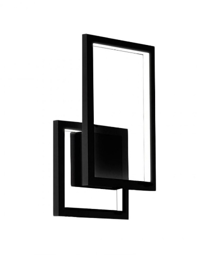 Immagine di Applique Rettangoli Led CCT Dimmerabile Cross Nero Perenz 6598 N CTD