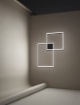 Immagine di Plafoniera Cross Nera Cornici Luminose Led 64w Dimmerabile CCT Perenz