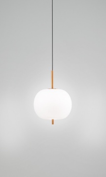 Immagine di Sospensione Oro con Boccia Vetro Bianco Soffiato Led Cirro Perenz 6668 B LC