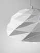 Immagine di Sospensione Cupola Metallo Bianco 56 cm Taglio Laser Tilt 3xE27 Perenz