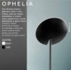Immagine di Piantana Led Design Moderno Parabola Orientabile Ophelia Nera Perenz 6586 N LC
