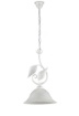 Immagine di Lampada a Sospensione Ferro Battuto Bianco Argento Esse 1xE27 Be Light