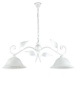 Immagine di Bilanciere Classico 2 Luci Ferro Bianco Shabby e Argento Esse Be Light