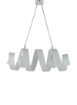 Immagine di Lampadario Moderno Helix Ricciolo Metallo Bianco Per Cucina Be Light