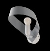 Immagine di Applique da Parete Moderna 1xE14 Nastro Grigio Primula Be Light