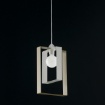 Immagine di Sospensione Moderna Rettangoli Bianco Tortora Duplo 1xE27 Be Light