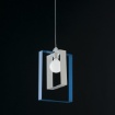 Immagine di Sospensione Duplo Rettangoli Bianco Blu Per Cameretta Bambino Be Light