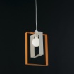 Immagine di Lampada Sospensione Duplo Rettangoli Bianco Arancio Be Light