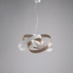 Immagine di Lampadario Anelli Metallici Intrecciati Bianco e Tortora Vertigo Be Light