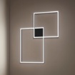 Immagine di Plafoniera Squadrata Led 45w Dimmerabile Cross Nera Perenz
