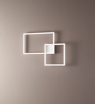 Immagine di Plafoniera Cornici Led 45w CCT Dimmerabile Cross Bianca Perenz