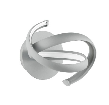 Immagine di Applique Lumen Ondaluce Led 3000k Design Curvo Grigio