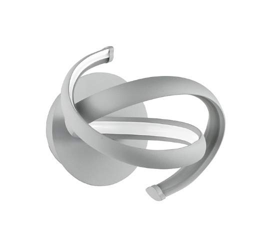 Immagine di Applique Lumen Ondaluce Led 3000k Design Curvo Grigio