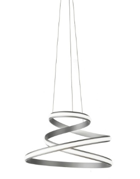 Immagine di Lampadario Moderno Led 3000k Dimmerabile Vuelta Argento Ondaluce