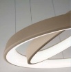 Immagine di Sospensione Moderna  Led 82w Anelli Diodi Doppia 80cm Sabbia Per Soggiorno Affralux