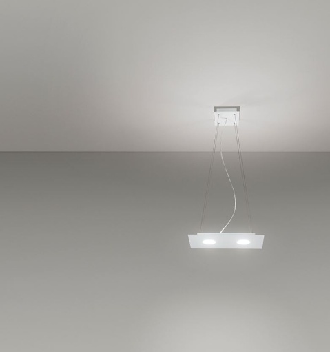 Immagine di Lampada A Sospensione Moderna Squadrata Led Gx53 2+1 Flet Affralux