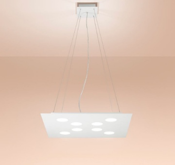 Immagine di Sospensione Led Gx53 Quadrata Doppia Illuminazione Flet 8+2 Affralux