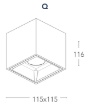Immagine di Faretto Cubo Da Soffitto Bianco Led 20w CCT Ottica 45° Mig Intec