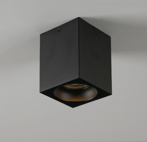 Immagine di Faretto Spot Da Soffitto Cubo Nero GU10