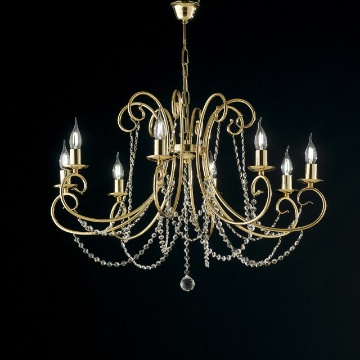 Immagine di Lampadario  Salone Classico Oro 8 Bracci Magda Ø78 cm Bonetti