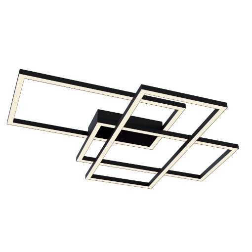 Immagine di Plafoniera Moderna Rettangoli Nero Led 80w 3000k Rida Maytoni