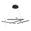 Immagine di Lampadario Moderno Nero Con Bacchette Led 75w 3000k Line Maytoni