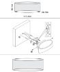 Immagine di Applique Stondata Bianca Biemissione Per Interni Led 5w 3000k Trame Maytoni