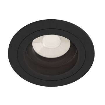 Immagine di Faretto Rotondo da Incasso Atom Nero 92mm GU10 Orientabile Maytoni