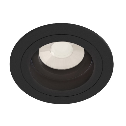 Immagine di Faretto Rotondo da Incasso Atom Nero 92mm GU10 Orientabile Maytoni