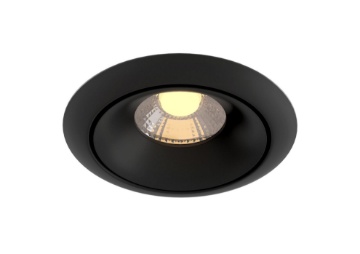 Immagine di Faretto da Incasso Rotondo Moderno Led 9w 3000k Yin Nero 98mm Maytoni