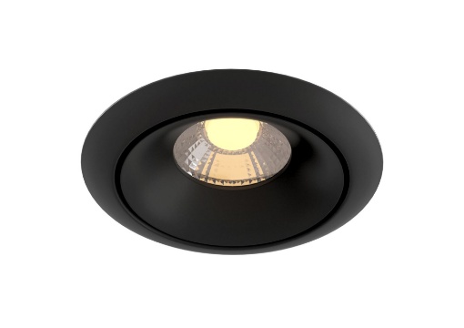 Immagine di Faretto da Incasso Rotondo Moderno Led 9w 3000k Yin Nero 98mm Maytoni