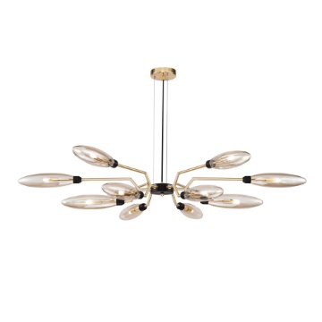 Immagine di Lampadario Design Vintage Oro Opaco Ventura 12xG9 Maytoni