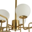 Immagine di Lampadario Soggiorno Erich Oro 12 Luci Sfere Vetro Bianco Maytoni