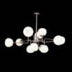 Immagine di Lampadario Moderno Erich Nickel 12 Sfere Vetro Bianco Maytoni