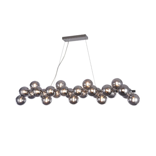 Immagine di Lampadario Moderno Dallas 25 Sfere Vetro Cromo Maytoni