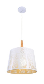 Immagine di Sospensione Moderna Metallo Bianco Decorato Alberi Lantern Maytoni