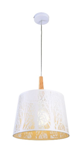 Immagine di Sospensione Moderna Metallo Bianco Decorato Alberi Lantern Maytoni