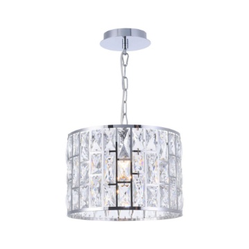 Immagine di Lampada Sospensione Salone Moderno Gelid Lastre Cristallo Cromo Maytoni